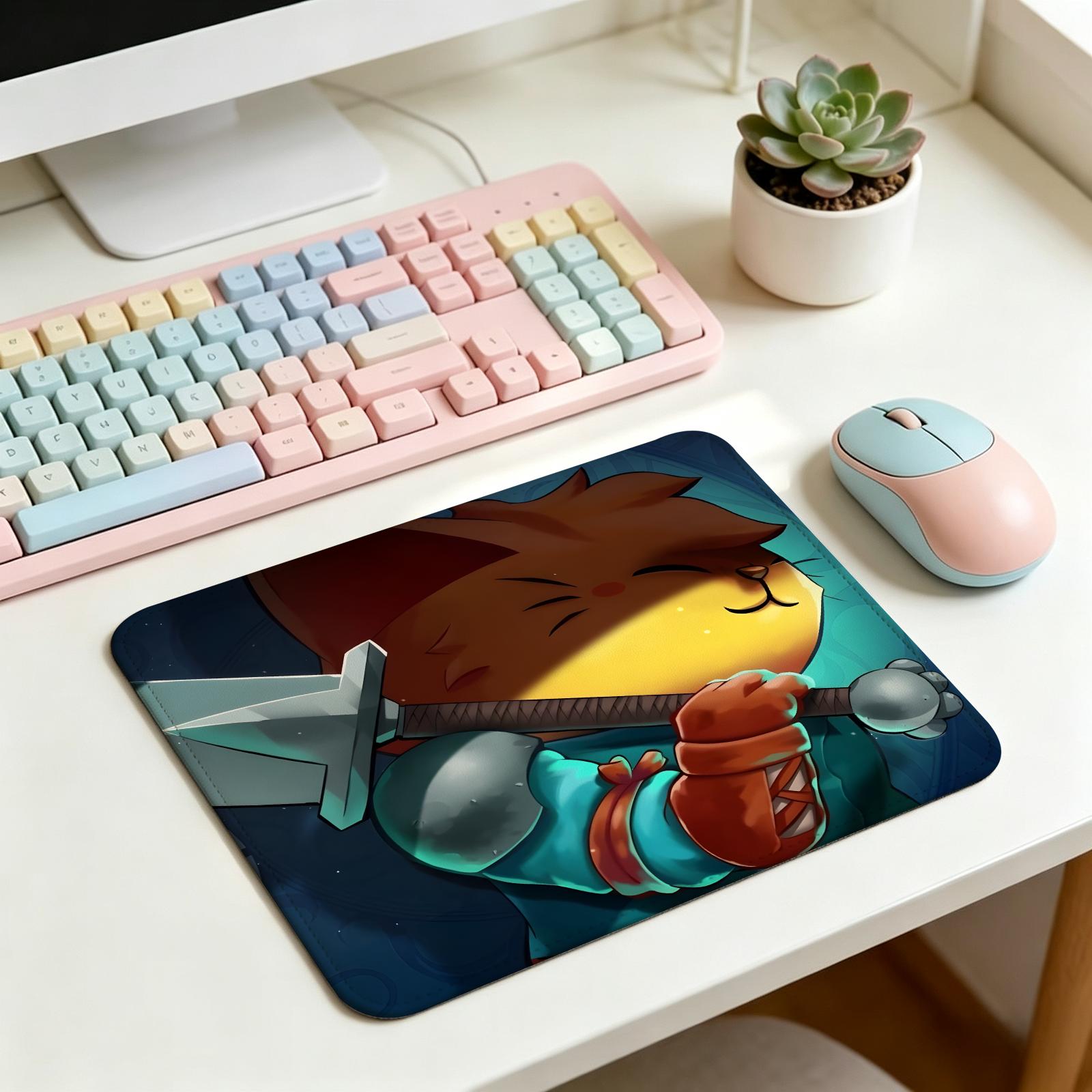 Office Quest - S/M/L Gaming Mat,Reinforced Stitched Edge,Cat Quest